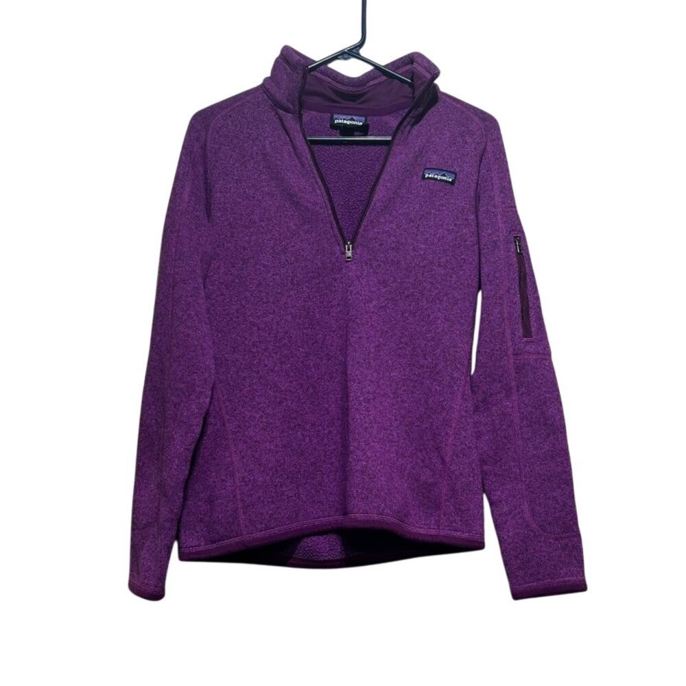 Patagonia Better Sweater Womens M Heathered Purple 1/4 Zip Fleece Pullover